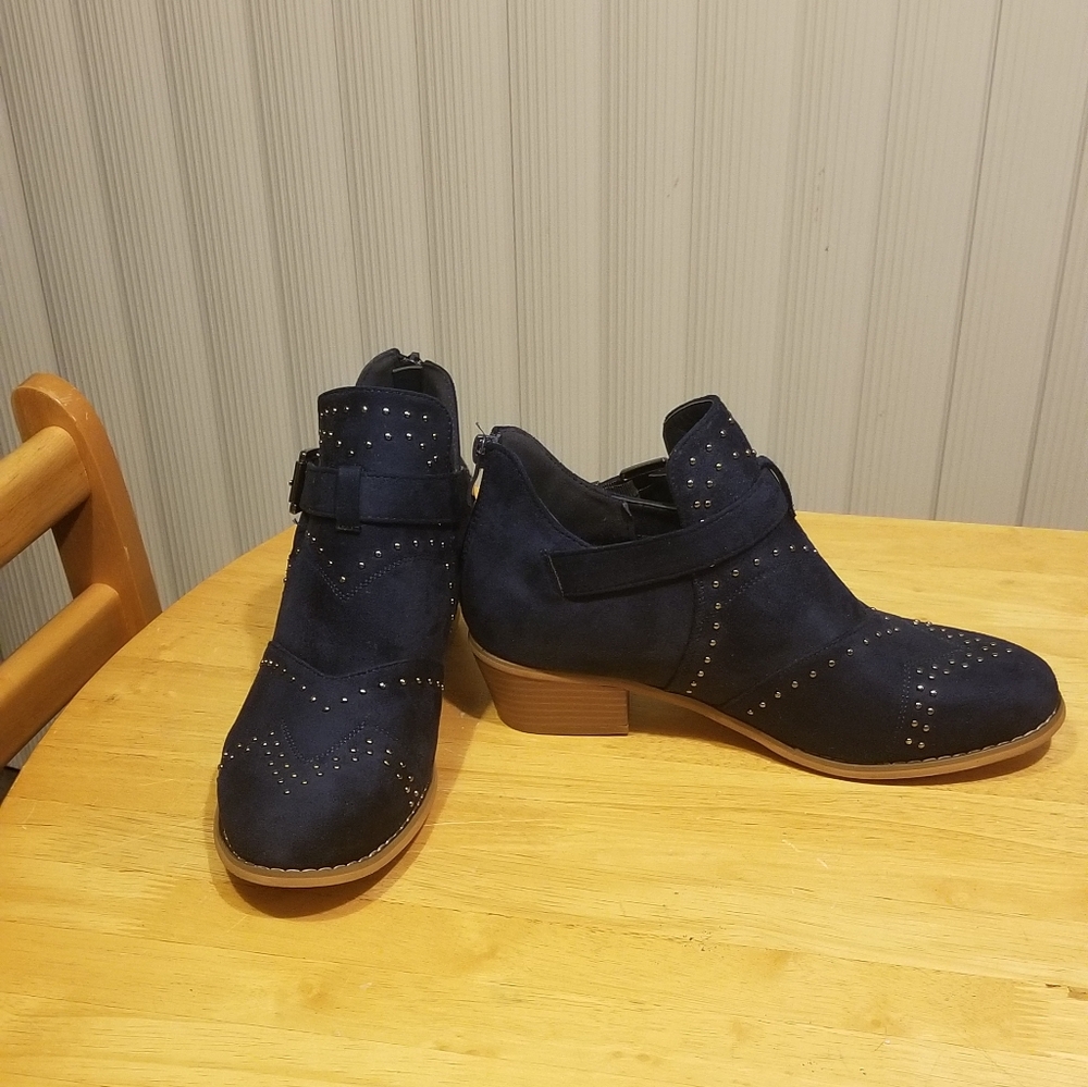 Booties embellished with silver studs